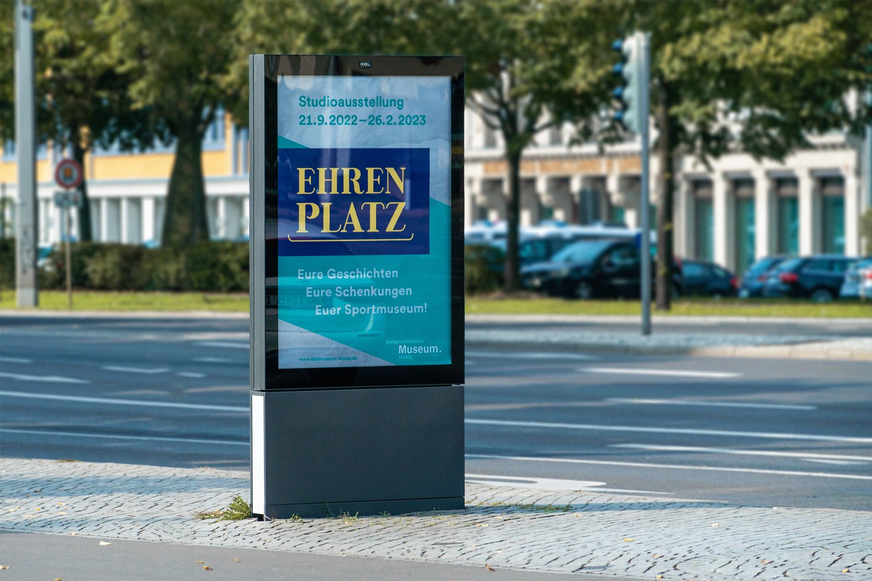 Plakat für die Ausstellung Ehrenplatz