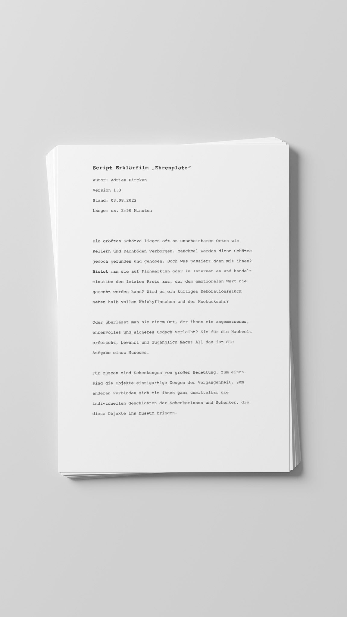 Auszug aus dem Sprechertext des Erklärfilms